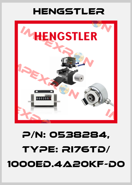 p/n: 0538284, Type: RI76TD/ 1000ED.4A20KF-D0 Hengstler