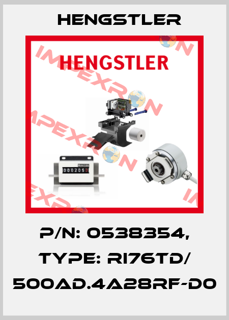 p/n: 0538354, Type: RI76TD/ 500AD.4A28RF-D0 Hengstler