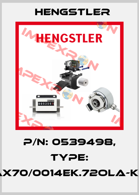 p/n: 0539498, Type: AX70/0014EK.72OLA-K0 Hengstler