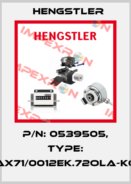 p/n: 0539505, Type: AX71/0012EK.72OLA-K0 Hengstler