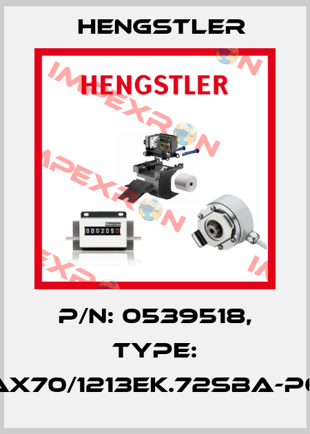 p/n: 0539518, Type: AX70/1213EK.72SBA-P0 Hengstler