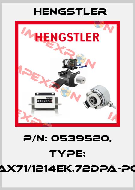 p/n: 0539520, Type: AX71/1214EK.72DPA-P0 Hengstler