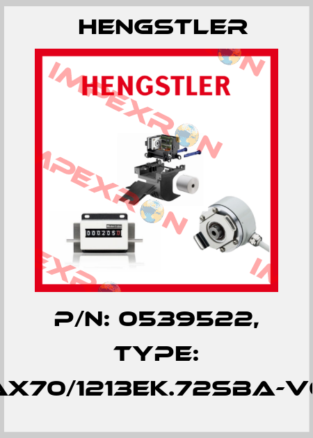 p/n: 0539522, Type: AX70/1213EK.72SBA-V0 Hengstler