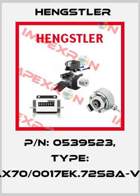 p/n: 0539523, Type: AX70/0017EK.72SBA-V0 Hengstler