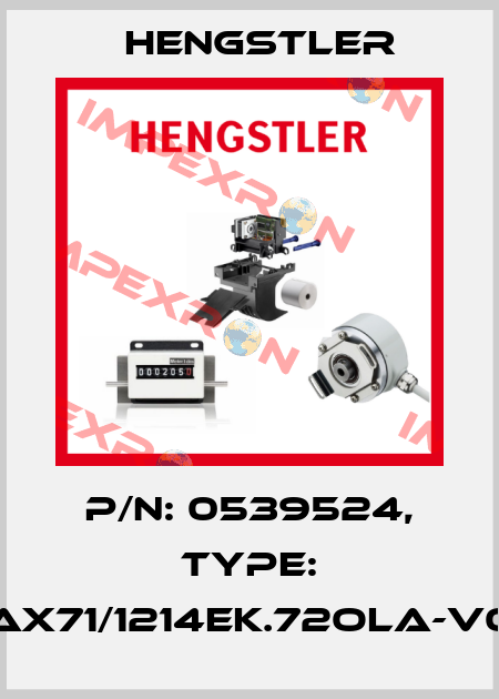 p/n: 0539524, Type: AX71/1214EK.72OLA-V0 Hengstler