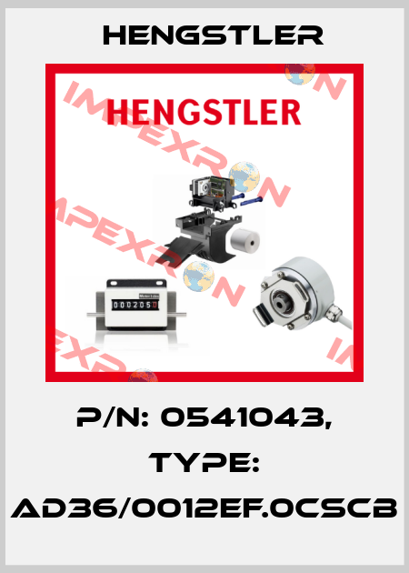 p/n: 0541043, Type: AD36/0012EF.0CSCB Hengstler