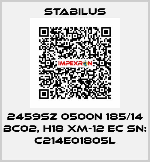 2459SZ 0500N 185/14 BC02, H18 XM-12 EC SN: C214E01805L Stabilus