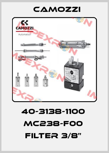 40-3138-1100  MC238-F00  FILTER 3/8"  Camozzi