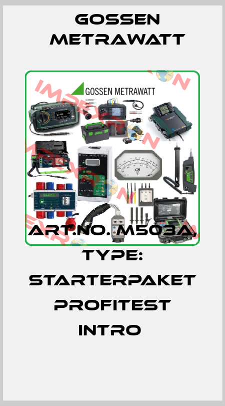 Art.No. M503A, Type: Starterpaket PROFiTEST INTRO  Gossen Metrawatt