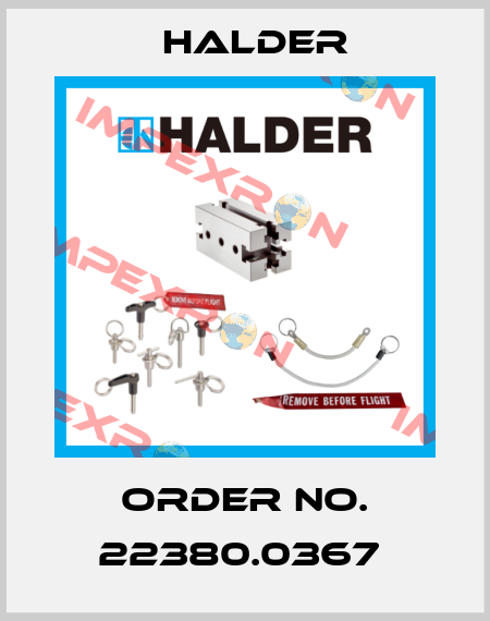 Order No. 22380.0367  Halder