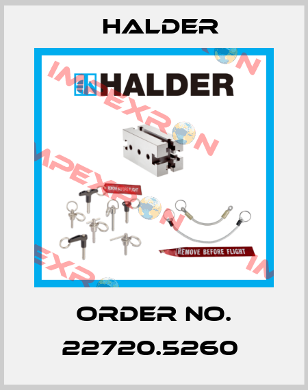 Order No. 22720.5260  Halder