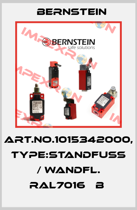Art.No.1015342000, Type:STANDFUß / WANDFL. RAL7016   B  Bernstein
