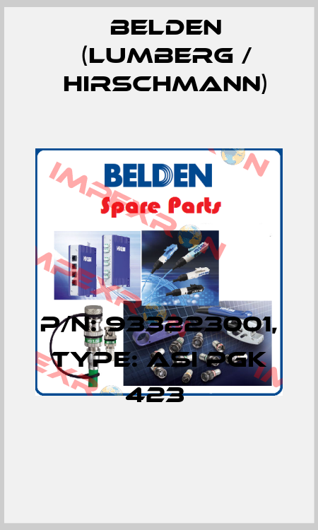 P/N: 933223001, Type: ASI PGK 423  Belden (Lumberg / Hirschmann)