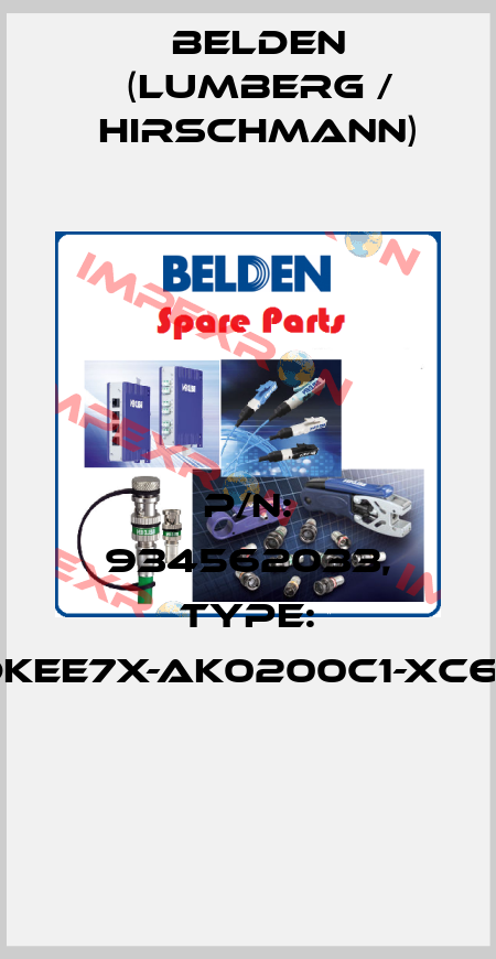 P/N: 934562033, Type: GAN-DKEE7X-AK0200C1-XC607-AD  Belden (Lumberg / Hirschmann)