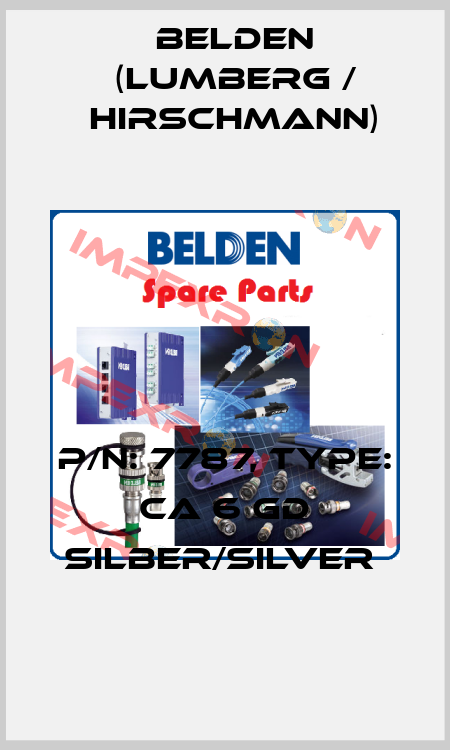 P/N: 7787, Type: CA 6 GD silber/silver  Belden (Lumberg / Hirschmann)