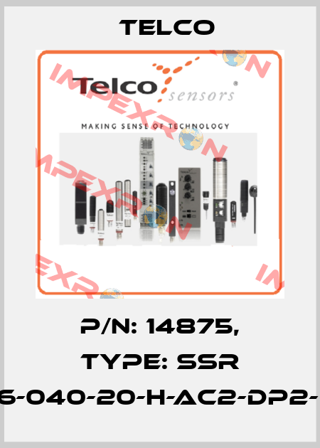 p/n: 14875, Type: SSR 02-086-040-20-H-AC2-DP2-0.5-J12 Telco