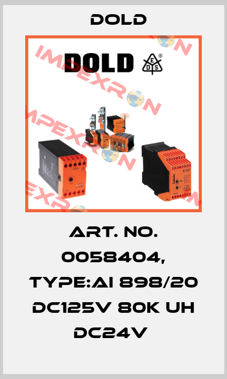 Art. No. 0058404, Type:AI 898/20 DC125V 80K UH DC24V  Dold