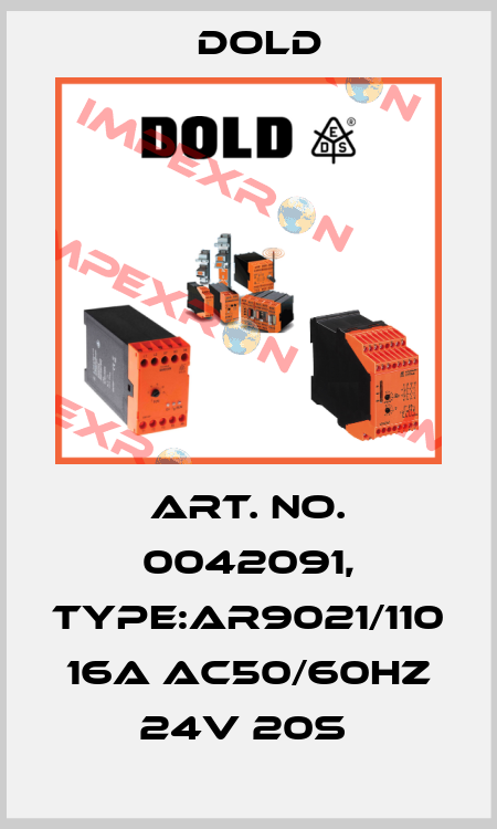 Art. No. 0042091, Type:AR9021/110 16A AC50/60HZ 24V 20S  Dold