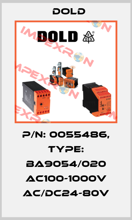 p/n: 0055486, Type: BA9054/020 AC100-1000V AC/DC24-80V Dold