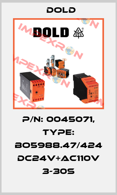 p/n: 0045071, Type: BO5988.47/424 DC24V+AC110V 3-30S Dold