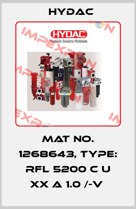 Mat No. 1268643, Type: RFL 5200 C U XX A 1.0 /-V  Hydac