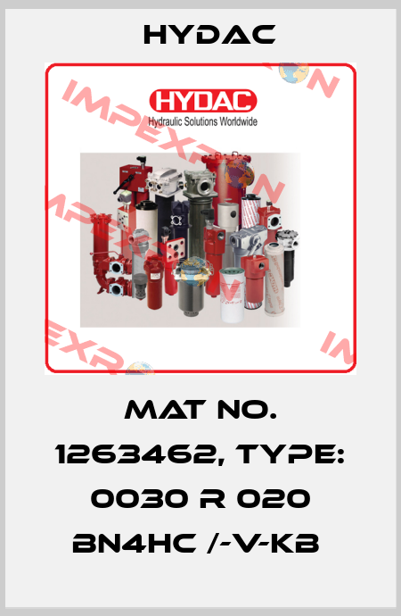 Mat No. 1263462, Type: 0030 R 020 BN4HC /-V-KB  Hydac