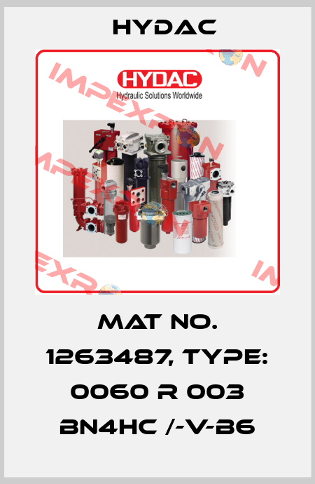 Mat No. 1263487, Type: 0060 R 003 BN4HC /-V-B6 Hydac