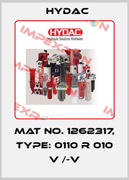 Mat No. 1262317, Type: 0110 R 010 V /-V Hydac