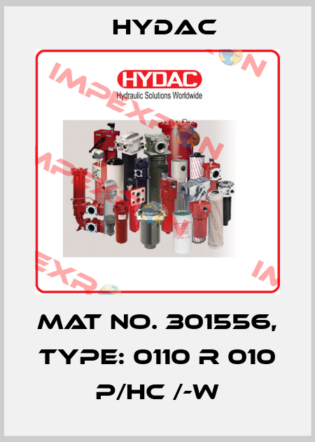Mat No. 301556, Type: 0110 R 010 P/HC /-W Hydac