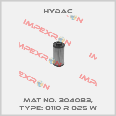 Mat No. 304083, Type: 0110 R 025 W Hydac