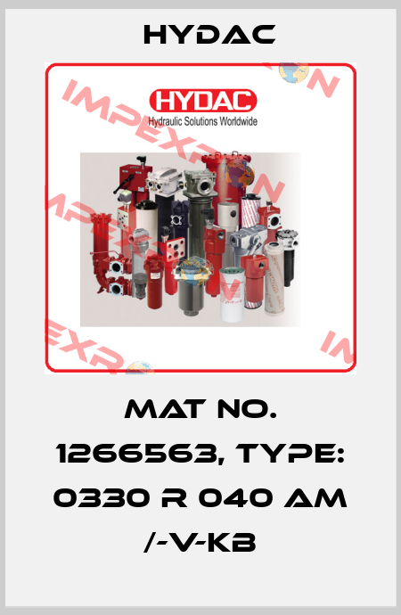 Mat No. 1266563, Type: 0330 R 040 AM /-V-KB Hydac