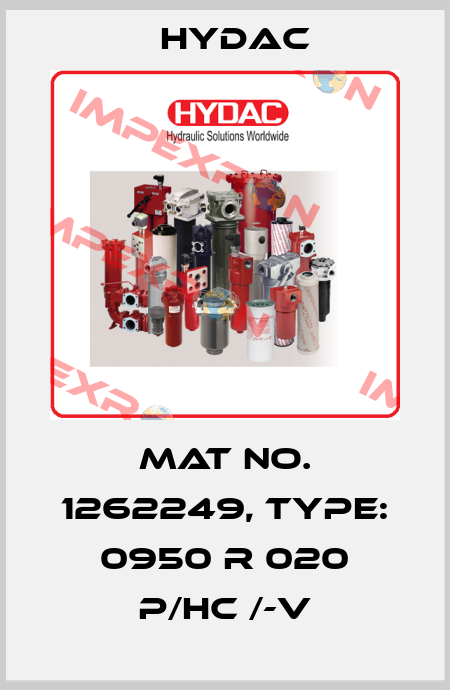 Mat No. 1262249, Type: 0950 R 020 P/HC /-V Hydac