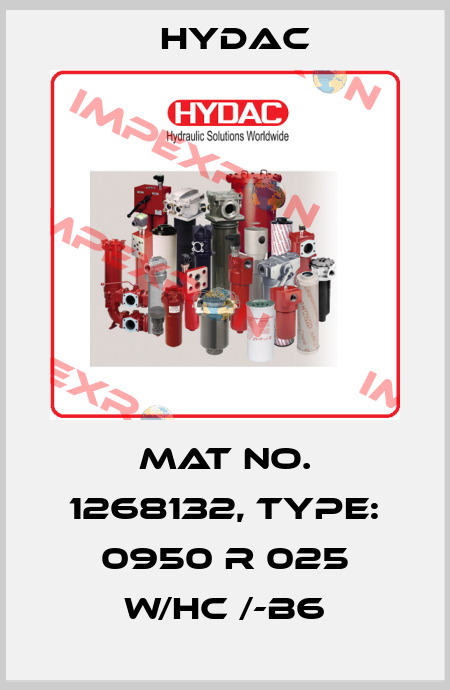 Mat No. 1268132, Type: 0950 R 025 W/HC /-B6 Hydac