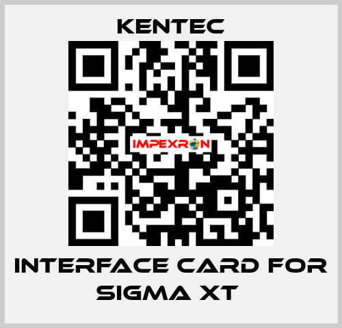 Interface Card For Sigma XT  Kentec