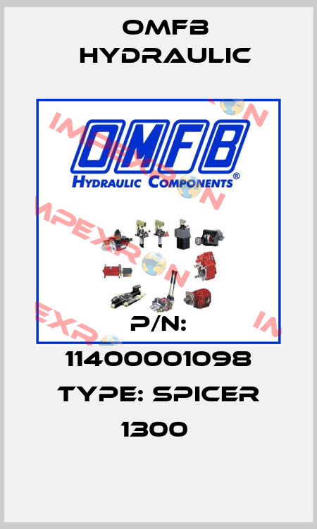 P/N: 11400001098 Type: SPICER 1300  OMFB Hydraulic