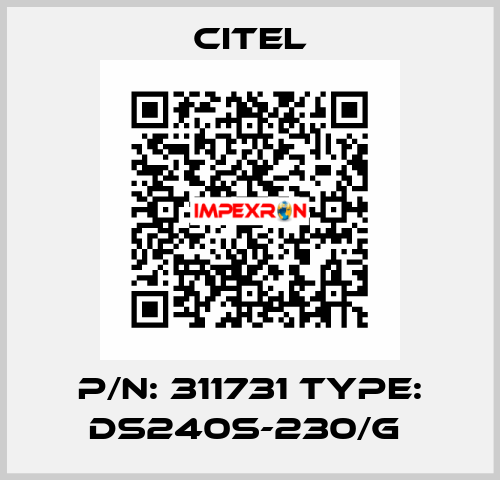 P/N: 311731 Type: DS240S-230/G  Citel