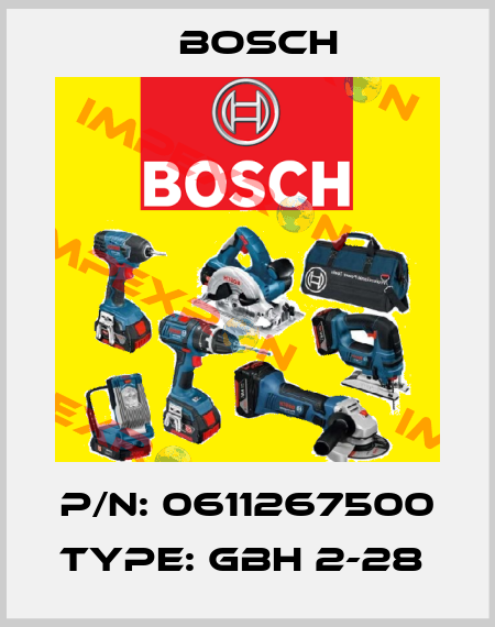 P/N: 0611267500 Type: GBH 2-28  Bosch