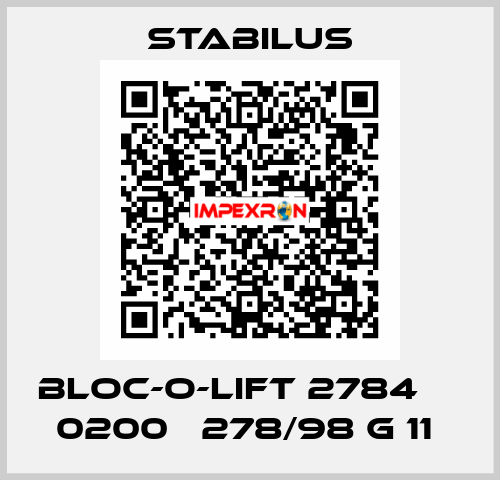 BLOC-O-LIFT 2784ΗΒ 0200Ν 278/98 G 11  Stabilus