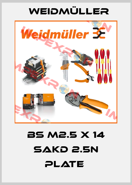 BS M2.5 X 14 SAKD 2.5N PLATE  Weidmüller