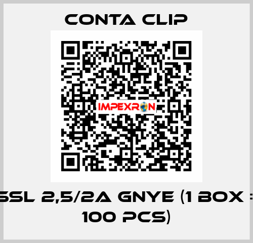 SSL 2,5/2A GNYE (1 box = 100 pcs) Conta Clip