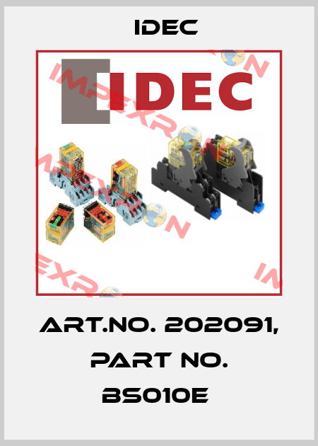 Art.No. 202091, Part No. BS010E  Idec