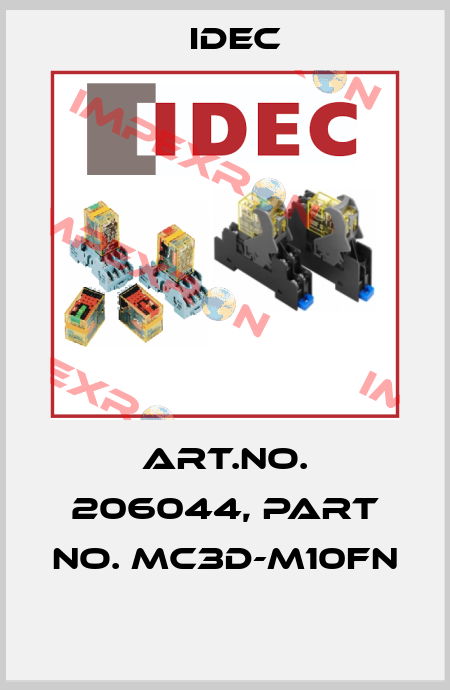 Art.No. 206044, Part No. MC3D-M10FN  Idec