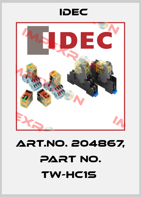 Art.No. 204867, Part No. TW-HC1S  Idec