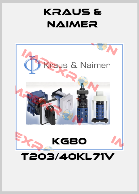 KG80 T203/40KL71V  Kraus & Naimer