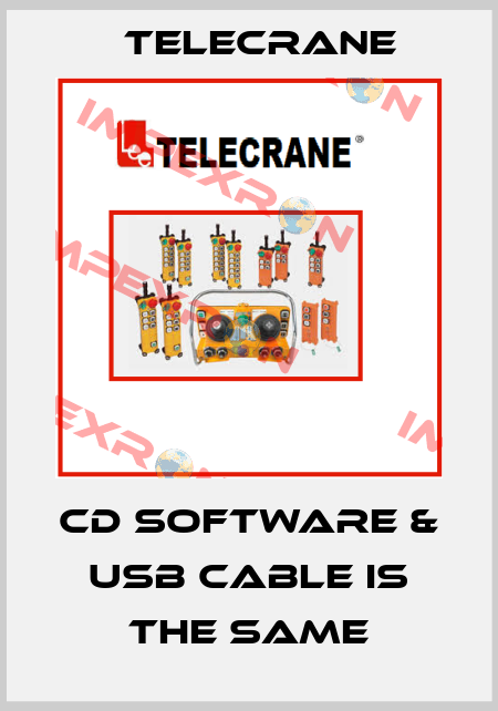 CD SOFTWARE & USB CABLE IS THE SAME Telecrane