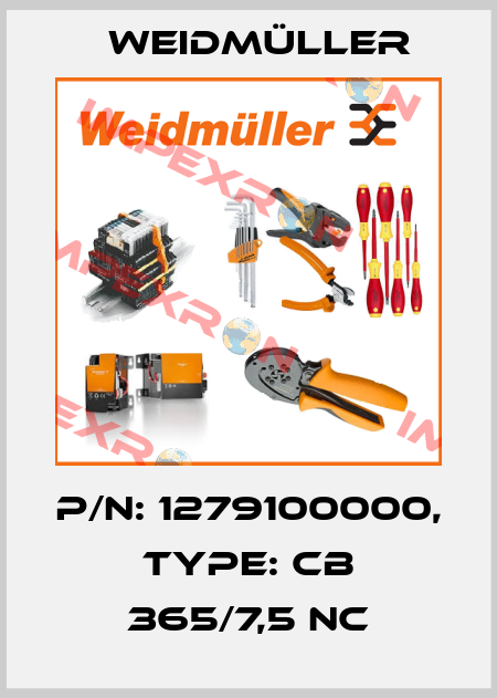 P/N: 1279100000, Type: CB 365/7,5 NC Weidmüller