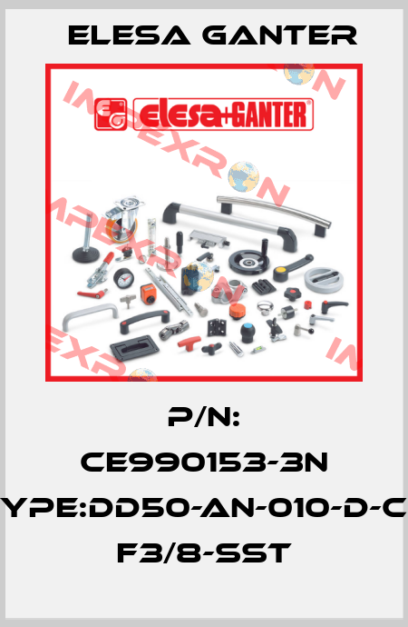 P/N: CE990153-3N Type:DD50-AN-010-D-C2 F3/8-SST Elesa Ganter