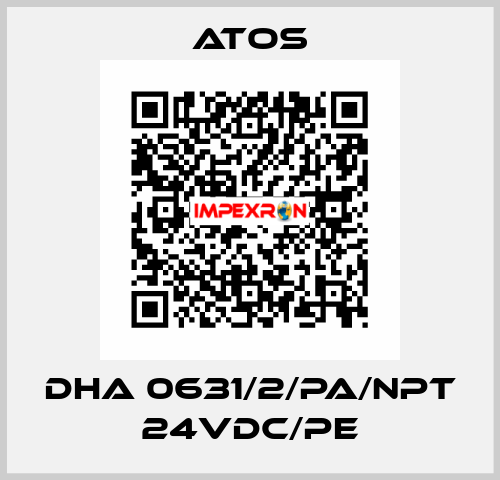 DHA 0631/2/PA/NPT 24VDC/PE Atos