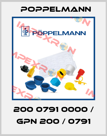 200 0791 0000 / GPN 200 / 0791 Poppelmann
