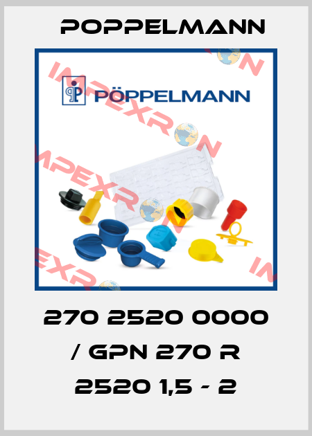 270 2520 0000 / GPN 270 R 2520 1,5 - 2 Poppelmann